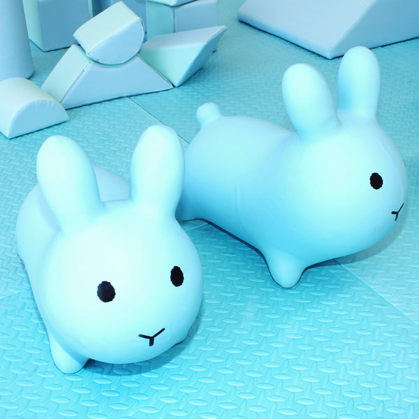 Aqua Blue Soft Play Bunny Rabbit Hoppers - Hire Perth